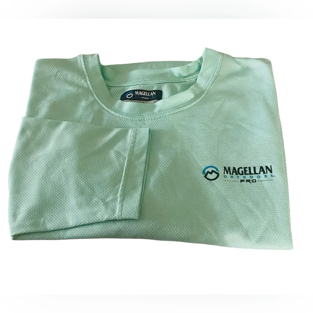 Magellan Men’s outdoors Pro Aqua Blue shirt Angler Series Long Sleeve Si… - Picture 13 of 13